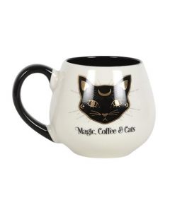 Taza redonda Magic, Coffee & Cats