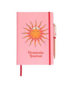 The Sun Gratitude Journal con bolígrafo de cuarzo rosa