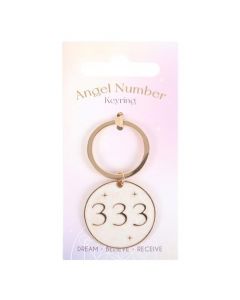 333 Angel Number Keyring