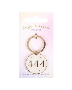 444 Angel Number Keyring