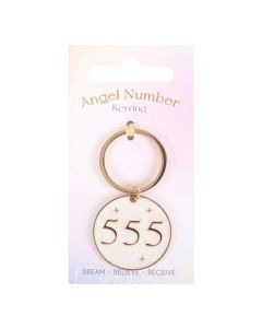 555 Angel Number Keyring