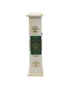 Green Tree Tower Incense Burner White Tree of Life