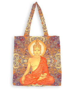 Bolsa para compra oriental Buda 36X40 cm