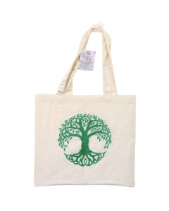 Cotton Tote Bag - Green Tree of Life 4 pcs