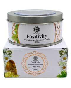 Green Tree Edelsteen Kaars Positiviteit Groene Thee 70g