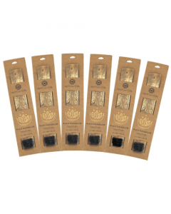 Porta Incienso de Turmalina Negra Set 6 pcs