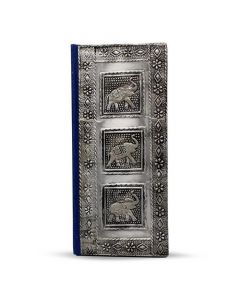 Vintage Aluminium  Book 3 Elephants 18x9 cm