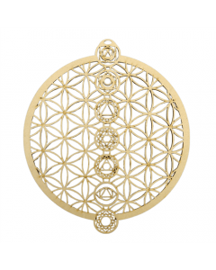 Raamhanger Flower Of Life & 7 Chakra symbolen