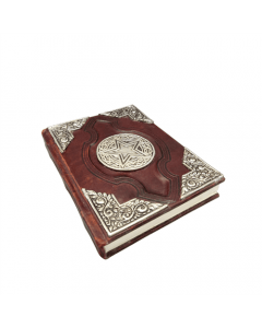 Leather Journal metal Pentacle 21 x 15 cm 