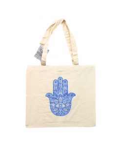 Cotton Tote Bag - Turquoise Fatima Hand 4 pcs