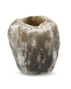 Himalayan Salt Tealight Holder Black .