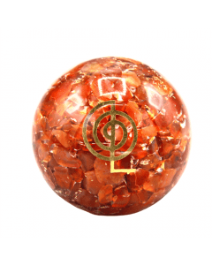 ORGONE SPHERE CARNELIAN INSIDE WITH REIKI