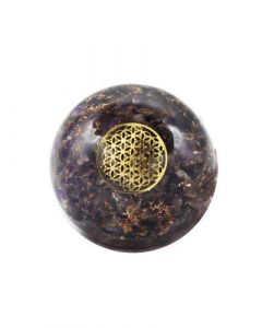 Orgonite Sphere Amethyst With Flower of Life