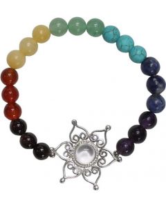 Pulsera 7 Chakras Con Flor De Loto