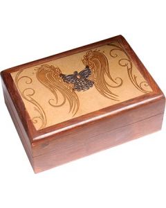 Engraved Wooden Box Angel theme