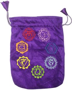 Bolsa de Terciopelo Púrpura Chakra