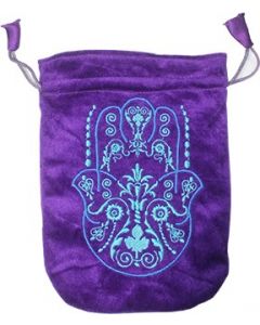 Velvet Bag Purple- Fatima Hand