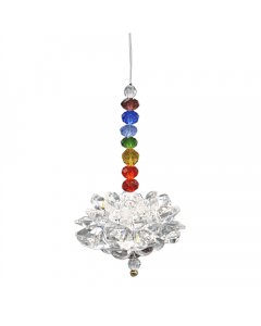 Glazen Hangende Kristal 7 Chakra kralen Lotus Flower Clear.