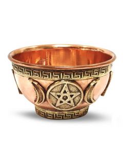 Aanbieden Bowl Copper Drievoudige Maan 2523