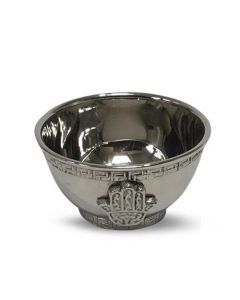 Tibetan Incense Burner / Silver Hand of Fatima Offering Bowl