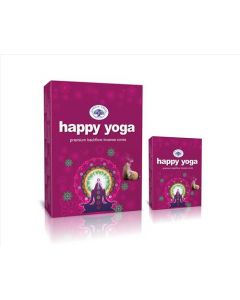 Green Tree Happy Yoga Backflow Incense Cones (pack of 12)