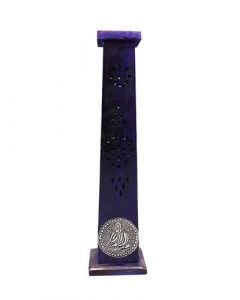 Purple Tower Incense Burner with Buddha