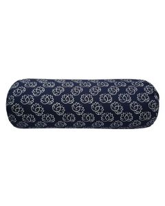 Yoga Bolster Print Navy Blue Lotus.