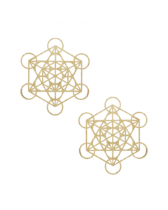 Houten Grid Metatron 10cm Set van 2 stuks